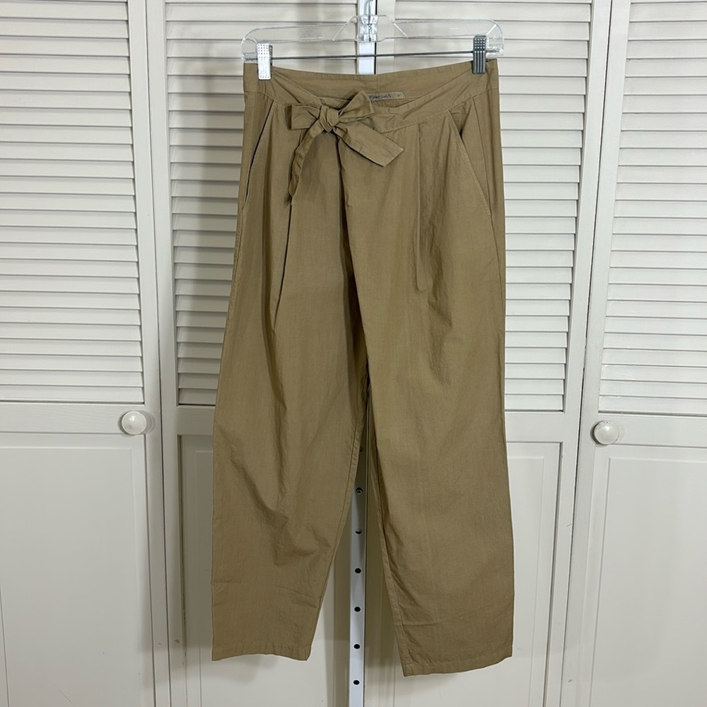 Transit Par Such Pleated Side Tie Cropped Pants Size 6